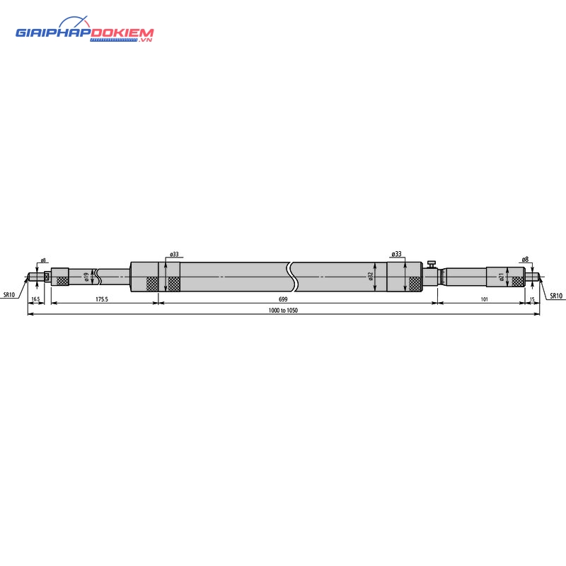 Panme Đo Trong Dạng Thanh Nối Cơ Khí 40-120" Mitutoyo 140-162 4 Panme Đo Trong Dạng Thanh Nối Cơ Khí 40-120" Mitutoyo 140-162