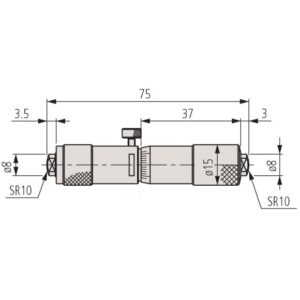 Panme Đo Trong Dạng Thanh Nối Cơ Khí 75-100mm Mitutoyo 133-144