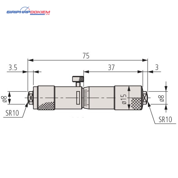 Panme Đo Trong Dạng Thanh Nối Cơ Khí 75-100mm Mitutoyo 133-144 4 Panme Đo Trong Dạng Thanh Nối Cơ Khí 75-100mm Mitutoyo 133-144