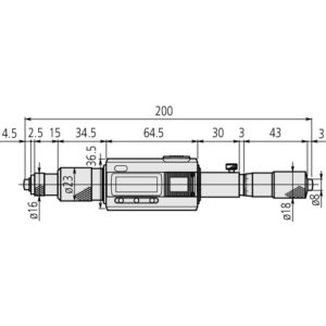 Panme Đo Trong Dạng Thanh Nối Điện Tử Inch/Metric, 8-9