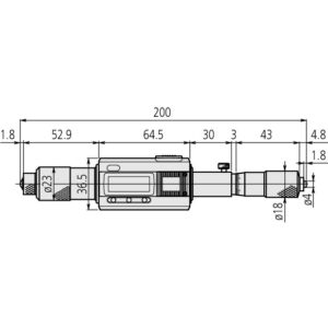 Panme Đo Trong Dạng Thanh Nối Điện Tử 200-1000mm Mitutoyo 337-301 7 Panme Đo Trong Dạng Thanh Nối Điện Tử 200-1000mm Mitutoyo 337-301