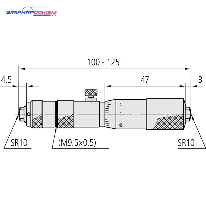 Panme đo trong dạng thanh nối Cơ Khí 4-36" Mitutoyo 139-179 4 Panme đo trong dạng thanh nối Cơ Khí 4-36" Mitutoyo 139-179