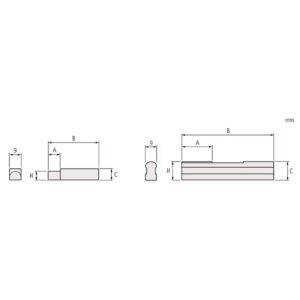 Phụ kiện Căn Mẫu Thép, Giá Đỡ Khối Đo 2mm Mitutoyo 619010