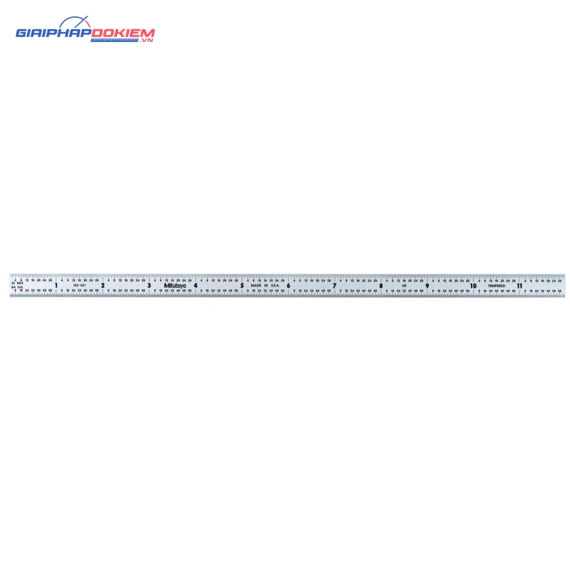 Thước Lá Thép 12", Inch Mitutoyo 182-221 3 Thước Lá Thép 12", Inch Mitutoyo 182-221