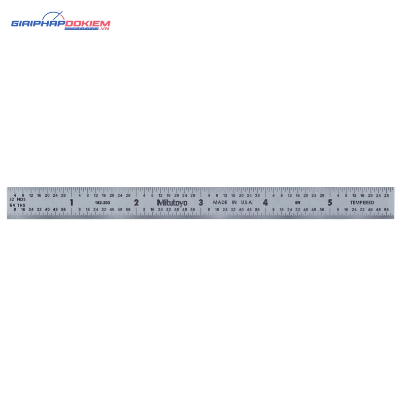 Thước Lá Thép 6", Inch Mitutoyo 182-202 3 Thước Lá Thép 6", Inch Mitutoyo 182-202