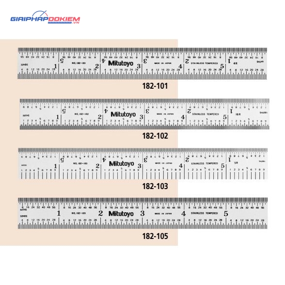 Thước Lá Thép 12" Inch Mitutoyo 182-121 4 Thước Lá Thép 12" Inch Mitutoyo 182-121