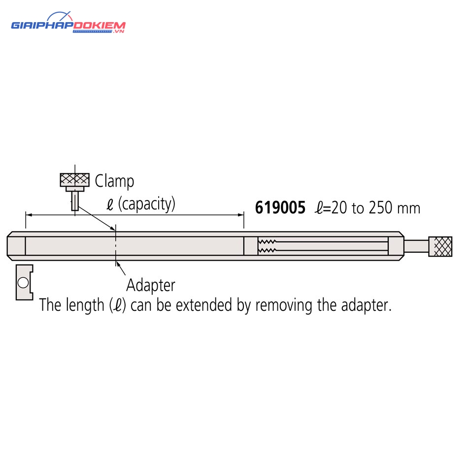 Thanh gá kẹp căn mẫu 20-250mm Mitutoyo 619005 4 Thanh gá kẹp căn mẫu 20-250mm Mitutoyo 619005