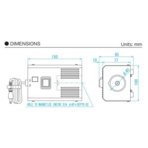Thiết bị tạo từ-Khử từ Mini Niigata Seiki MT-G 8 Thiết bị tạo từ-Khử từ Mini Niigata Seiki MT-G