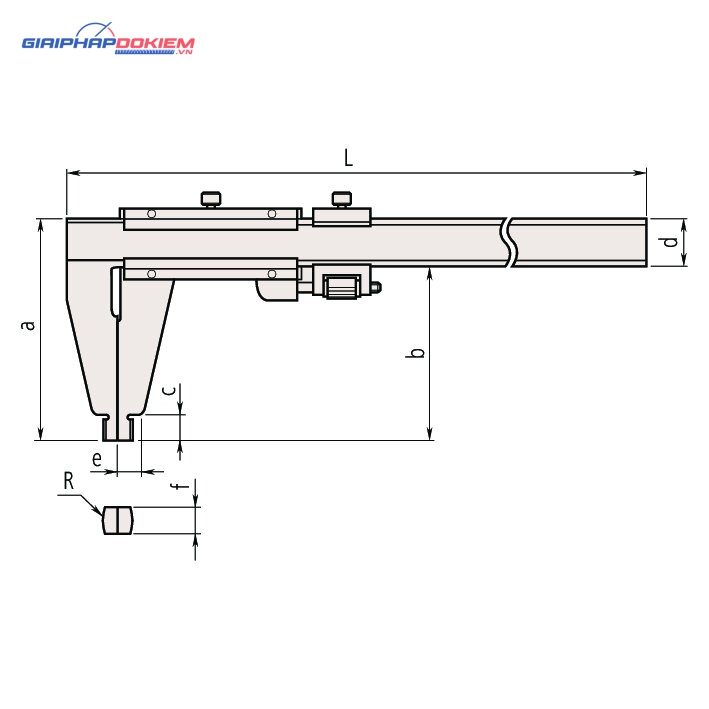 Thước Cặp Cơ Khí 1 Ngàm Đo Metric/Inch 0-2000mm/0.02mm Mitutoyo 160-159 8 Thước Cặp Cơ Khí 1 Ngàm Đo Metric/Inch 0-2000mm/0.02mm Mitutoyo 160-159