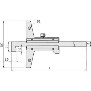 Thước cặp đo sâu cơ khí 0-300mm, 0,02mm Mitutoyo 527-413 14 Thước cặp đo sâu cơ khí 0-300mm, 0,02mm Mitutoyo 527-413