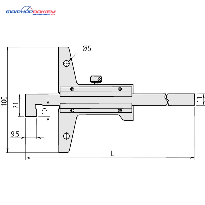 Thước cặp đo sâu cơ khí 0-300mm, 0,02mm Mitutoyo 527-413 10 Thước cặp đo sâu cơ khí 0-300mm, 0,02mm Mitutoyo 527-413