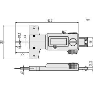 Thước cặp đo sâu điện tử Inch/Metric, 0-1", 0,0005"/0,01mm Mitutoyo 571-200-20 14 Thước cặp đo sâu điện tử Inch/Metric, 0-1