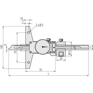 Thước cặp đo sâu cơ khí 0-12