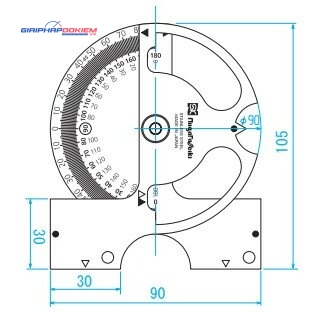 Thước đo góc Niigata Seiki AP-130 5 Thước đo góc Niigata Seiki AP-130