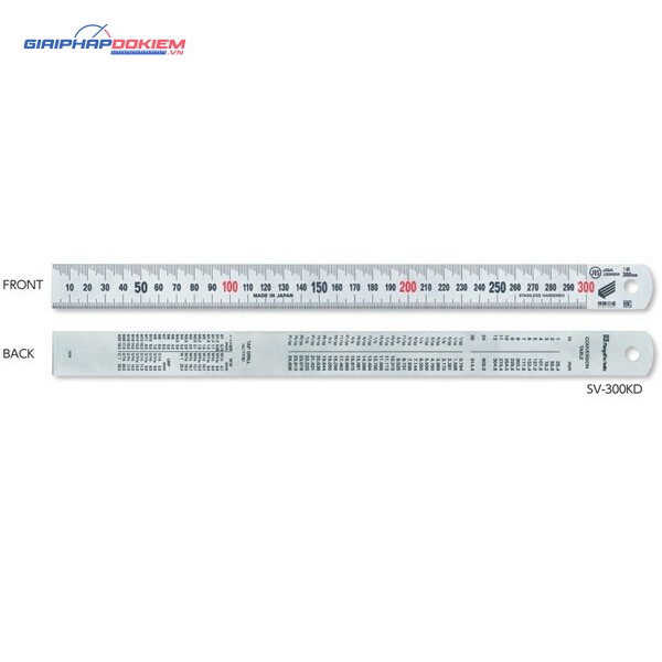 Thước lá dài 300mm bề mặt phủ Satin Niigata Seiki SV-300KD 3 Thước lá dài 300mm bề mặt phủ Satin Niigata Seiki SV-300KD