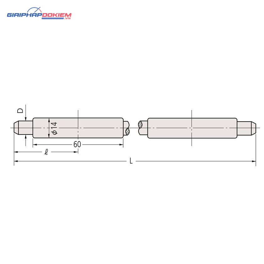 Trục chuẩn Panme 275mm Mitutoyo 167-111 5 Trục chuẩn Panme 275mm Mitutoyo 167-111