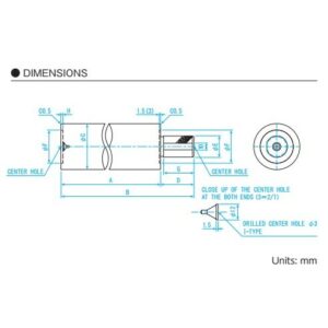Trục vuông chuẩn dài 150mm Niigata Seiki CS-F150