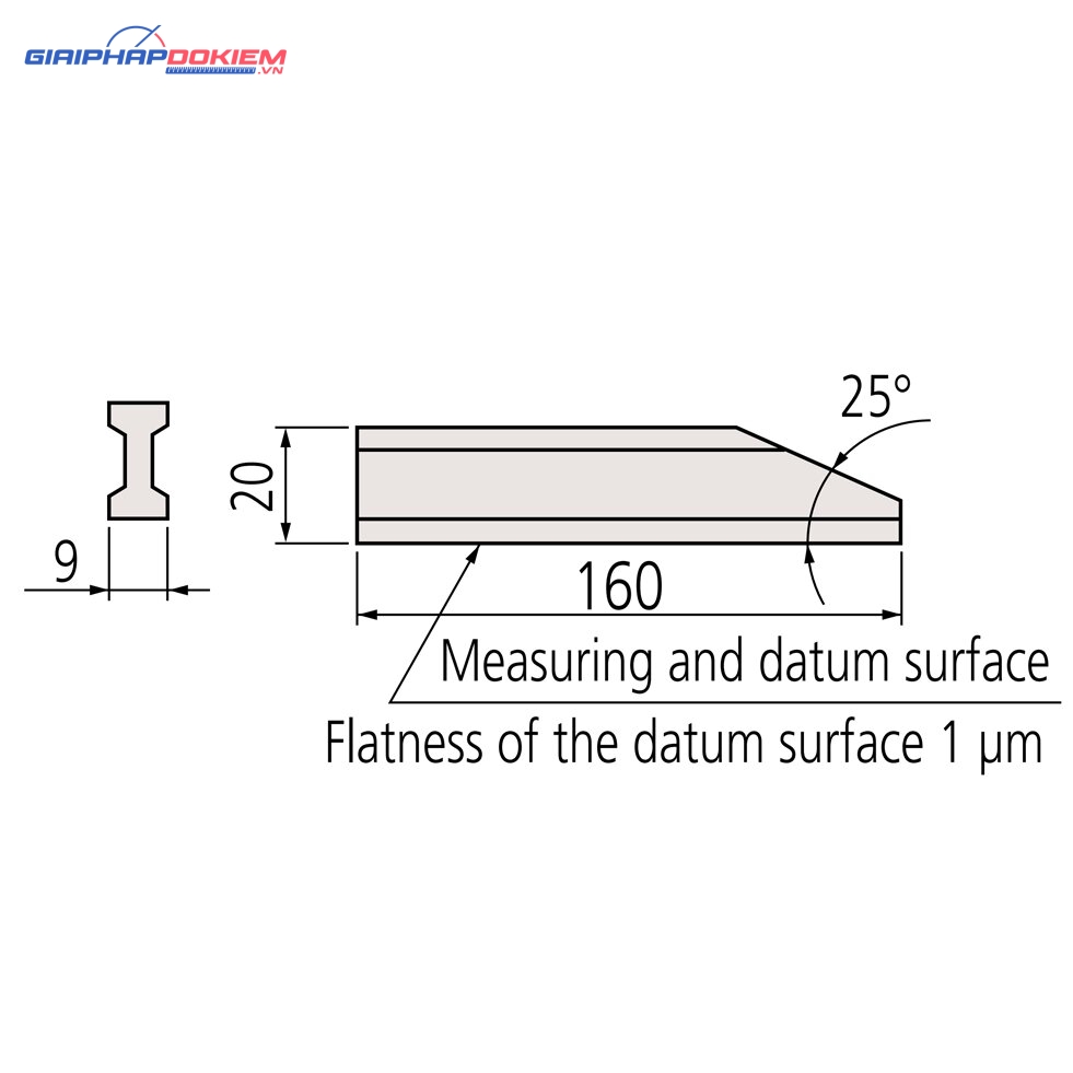 Vấu kẹp phẳng cho căn mẫu 160mm Mitutoyo 619018 4 Vấu kẹp phẳng cho căn mẫu 160mm Mitutoyo 619018