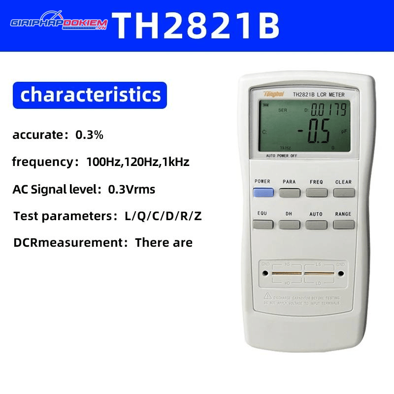 Đồng hồ đo LCR cầm tay TongHui TH2821B 5 Đồng hồ đo LCR cầm tay TongHui TH2821B