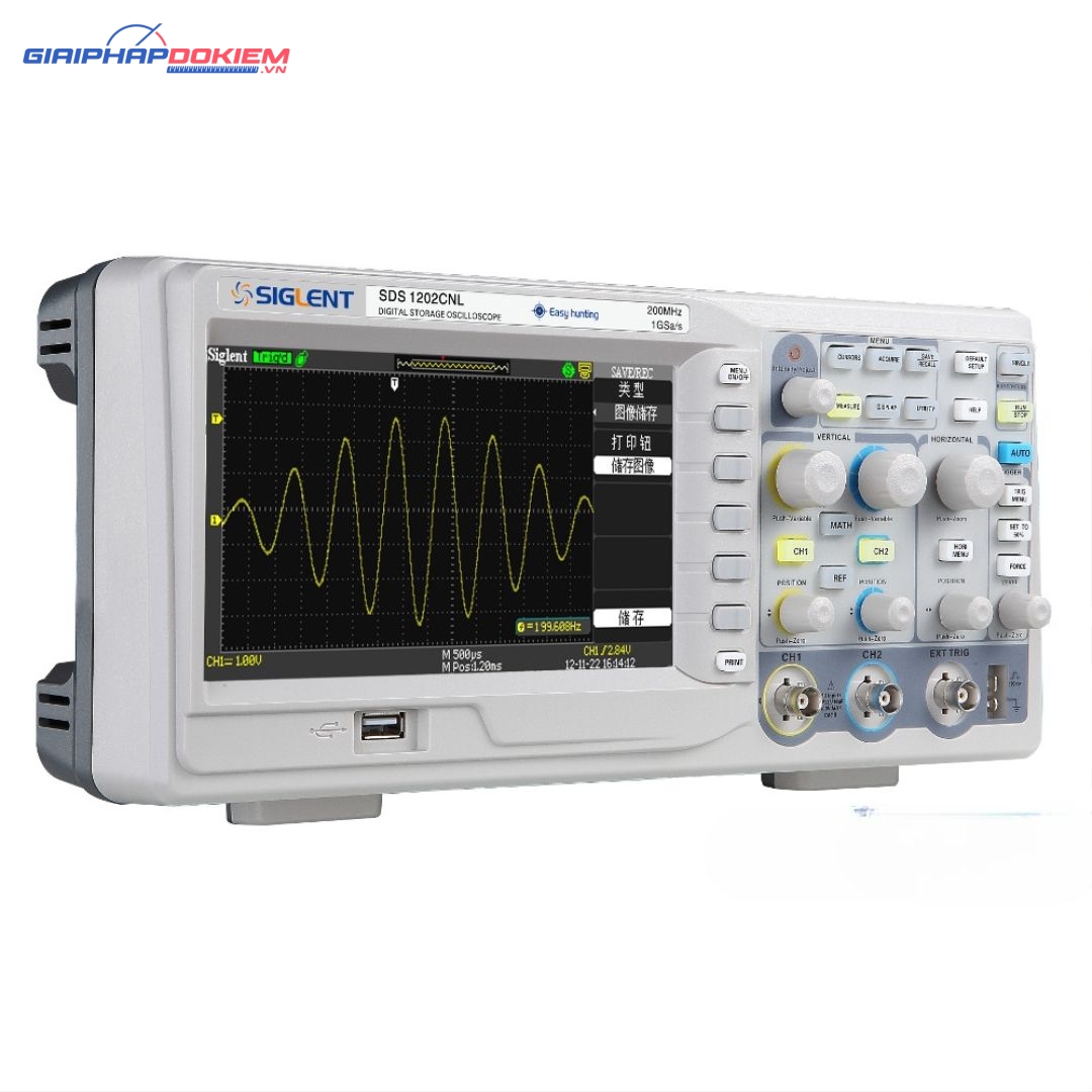 Máy hiện sóng, Oscilloscope Siglent SDS1202CFL, 200 MHz, 2 CH 2 Máy hiện sóng, Oscilloscope Siglent SDS1202CFL, 200 MHz, 2 CH