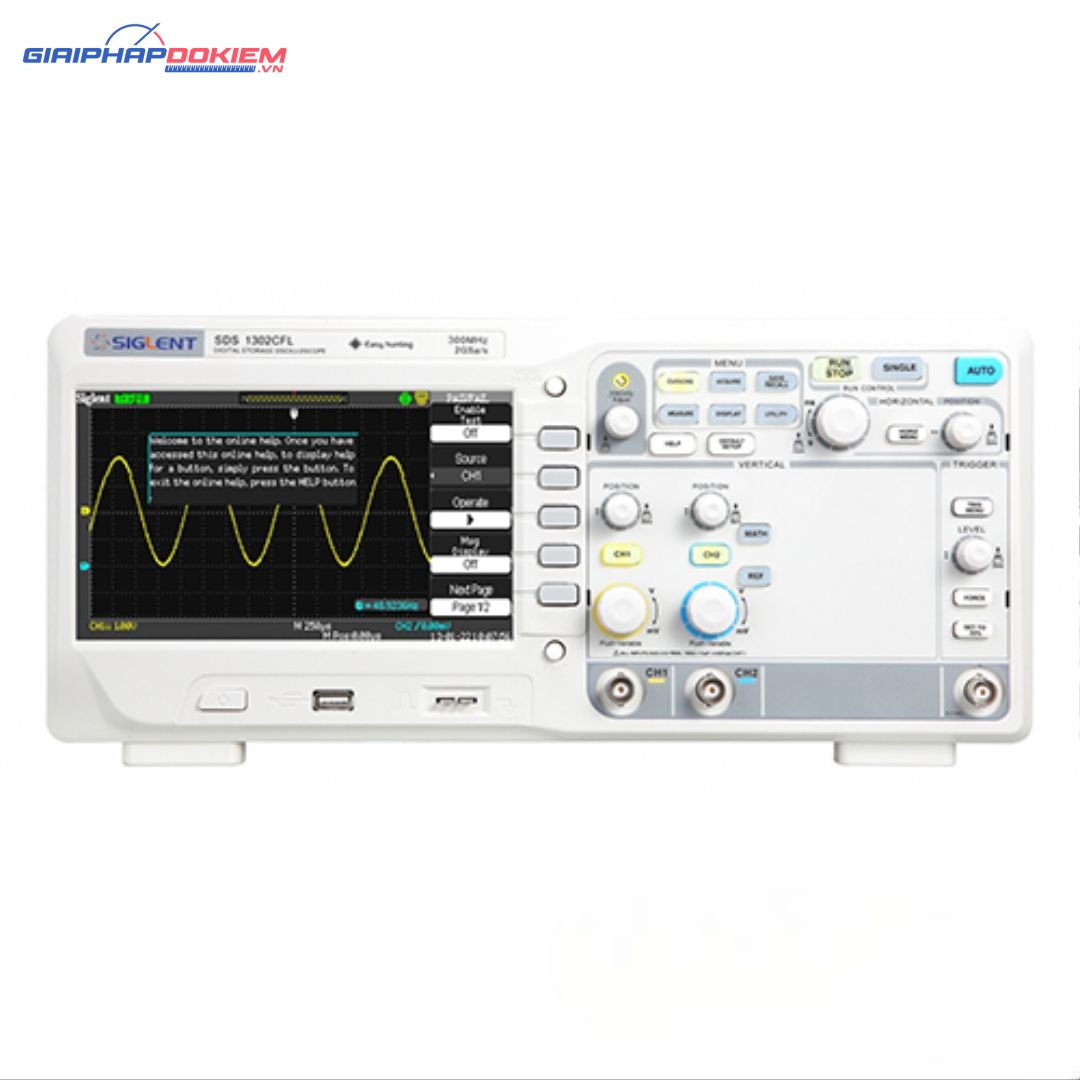 Máy hiện sóng, Oscilloscope Siglent SDS1102CFL, 100 MHz, 2 CH 3 Máy hiện sóng, Oscilloscope Siglent SDS1102CFL