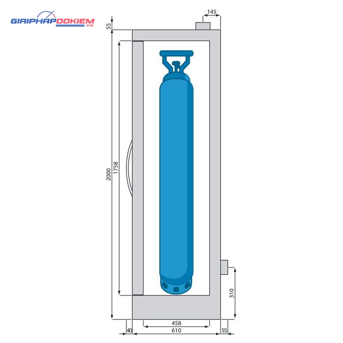 Tủ cao an toàn chống cháy 2 cửa Ecosafe 7635BG 5 Tủ cao an toàn chống cháy 2 cửa Ecosafe 7635BG