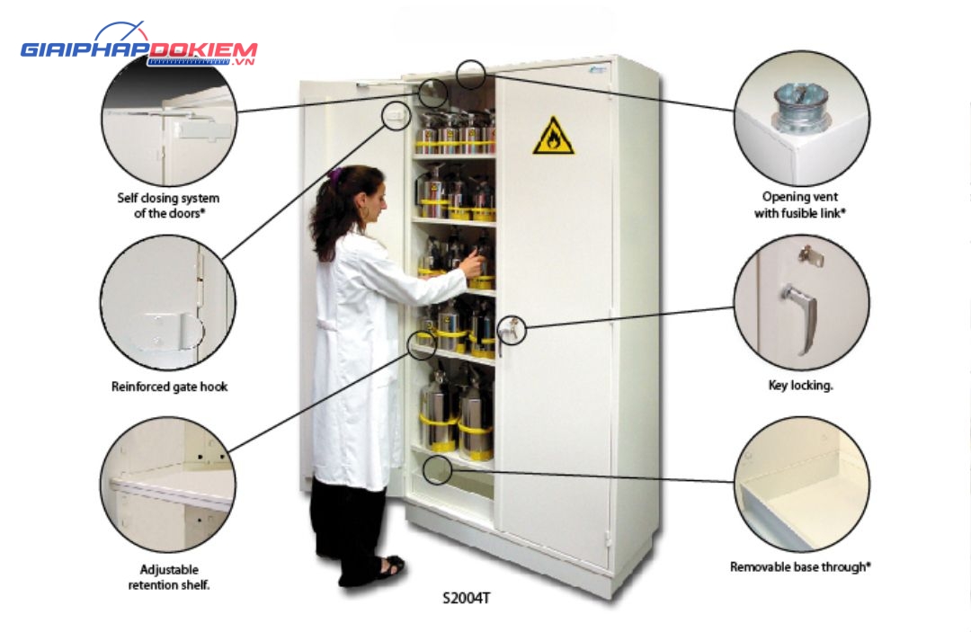 Tủ cao an toàn chống cháy 2 cửa Ecosafe S2004T 4 Tủ cao an toàn chống cháy 2 cửa Ecosafe S2004T