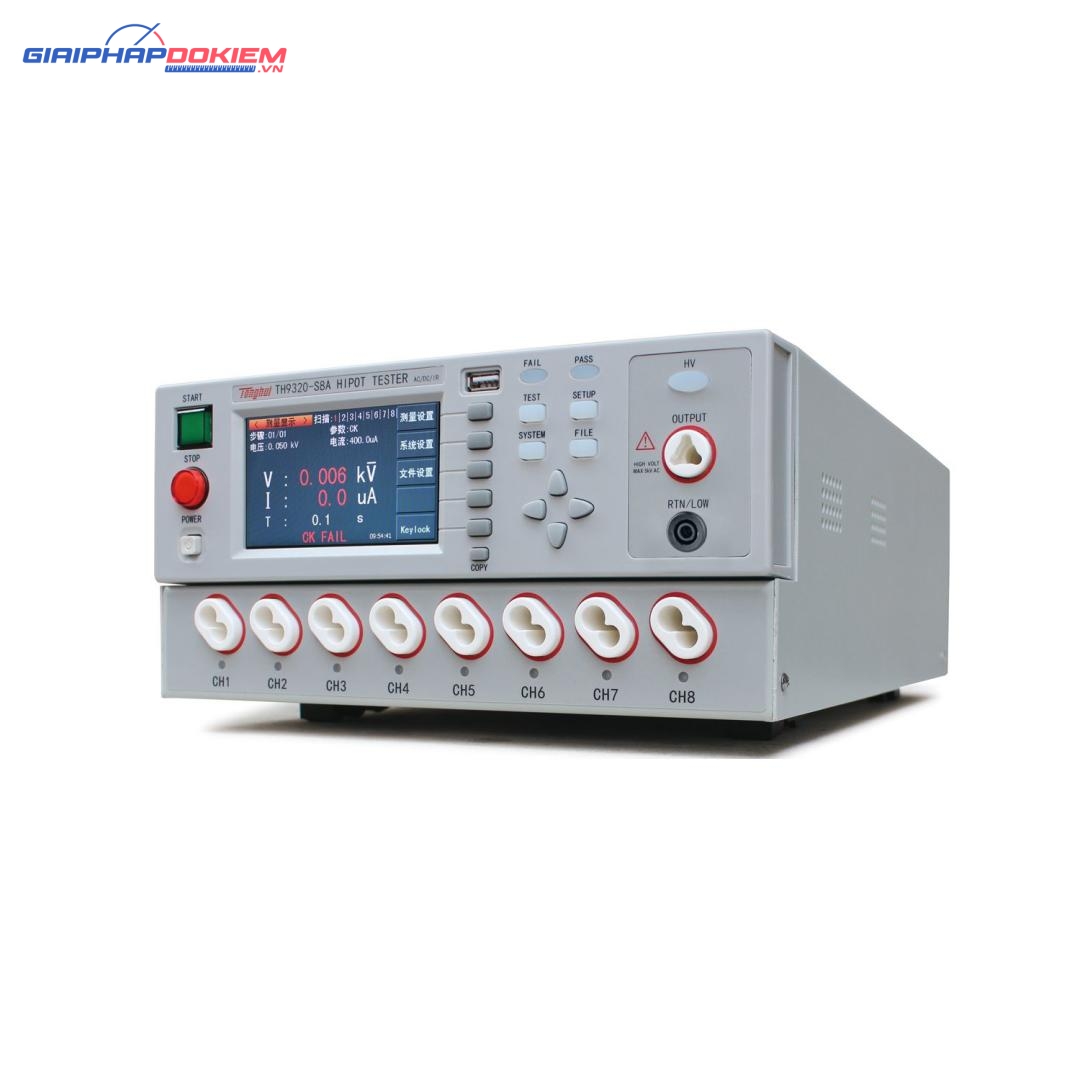 Máy kiểm tra Hi-Pot đa kênh TongHui TH9320S8A 5kVAC-6kVDC 6 Máy kiểm tra Hi-Pot đa kênh TongHui TH9320S8A 5kVAC-6kVDC
