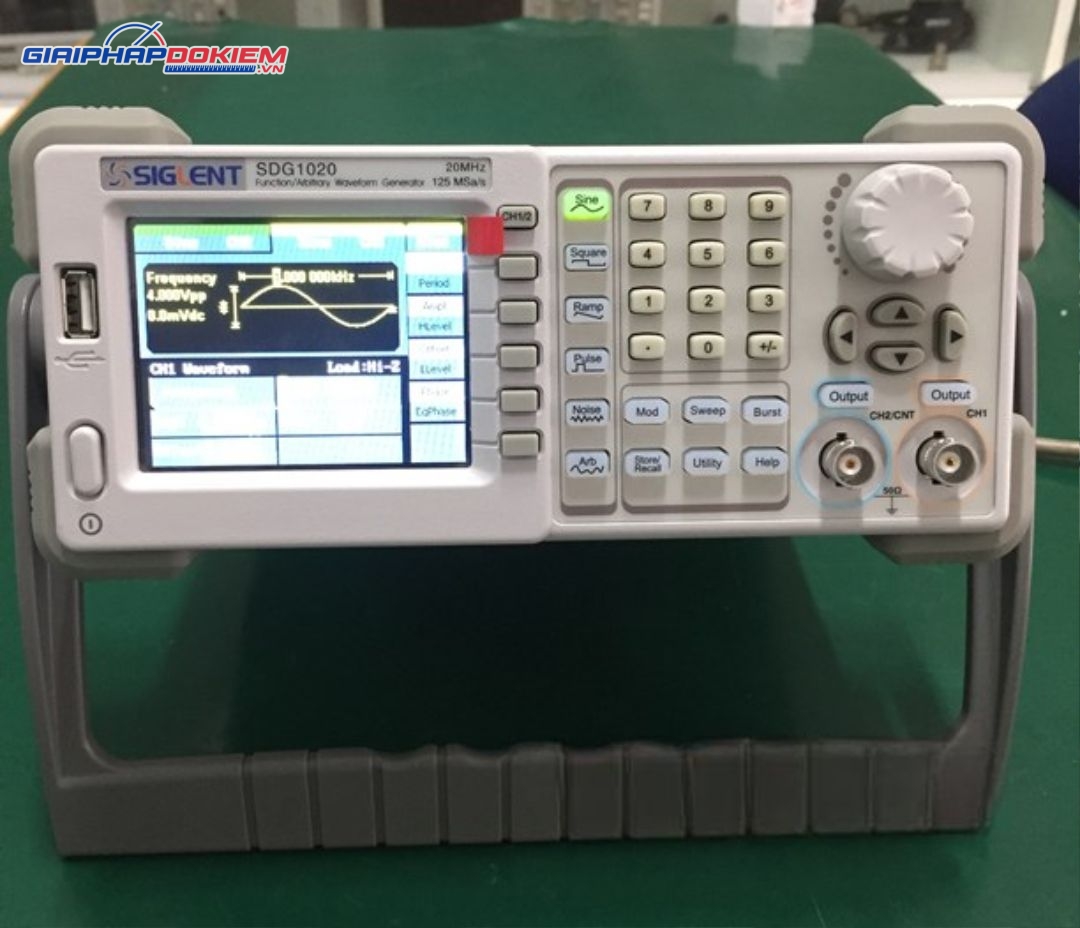 Máy phát xung, hàm Siglent SDG1020, 20MHz, 2 CH 13 may phat xung ham siglent sdg1020 20mhz 2 ch siglent sdg1020 lidinco 2 3 1 li7h