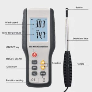 Máy đo tốc độ gió – nhiệt độ Hti HT-9829 (Anemometer, 4 chế độ đo, LCD lớn) 11 Máy đo tốc độ gió – nhiệt độ Hti HT-9829 (Anemometer, 4 chế độ đo, LCD lớn)