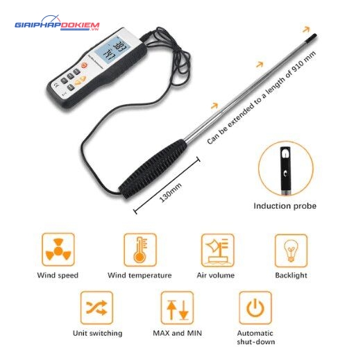 Máy đo tốc độ gió – nhiệt độ Hti HT-9829 (Anemometer, 4 chế độ đo, LCD lớn) 4 Máy đo tốc độ gió – nhiệt độ Hti HT-9829 (Anemometer, 4 chế độ đo, LCD lớn)