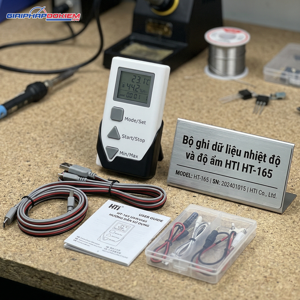Bộ Ghi Dữ Liệu Nhiệt Độ Và Độ Ẩm HTI HT-165 6 Bộ Ghi Dữ Liệu Nhiệt Độ Và Độ Ẩm HTI HT-165
