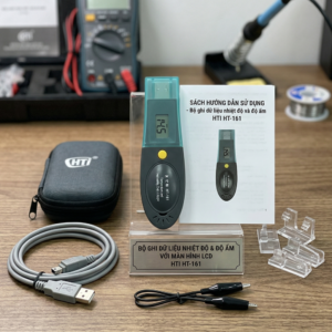 Bộ Ghi Dữ Liệu Nhiệt Độ Và Độ Ẩm Với Màn Hình LCD HTI HT-161