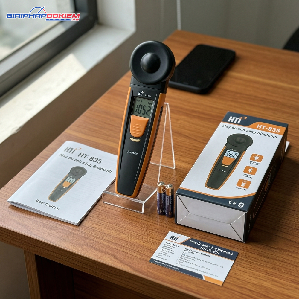 Máy Đo Ánh Sáng Bluetooth HTI HT-835 6 Máy Đo Ánh Sáng Bluetooth HTI HT-835