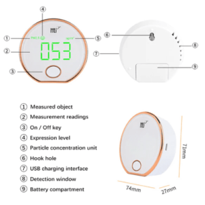 Máy Đo Chất Lượng Không Khí PM2.5 HTI HT-403 14 Máy Đo Chất Lượng Không Khí PM2.5 HTI HT-403