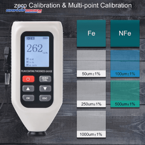 Máy Đo Độ Dày Lớp Phủ HTI HT-128 10 Máy Đo Độ Dày Lớp Phủ HTI HT-128