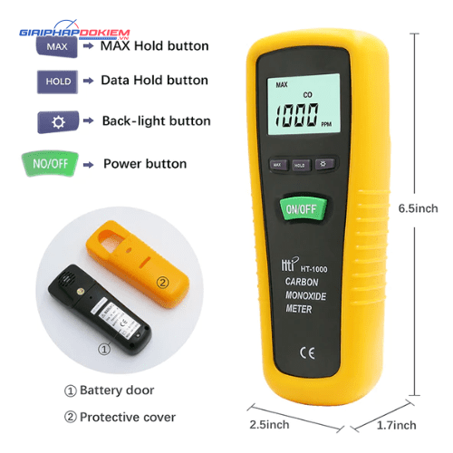 Máy đo khí CO HTI HT-1000/1000H 6 Máy đo khí CO HTI HT-1000/1000H