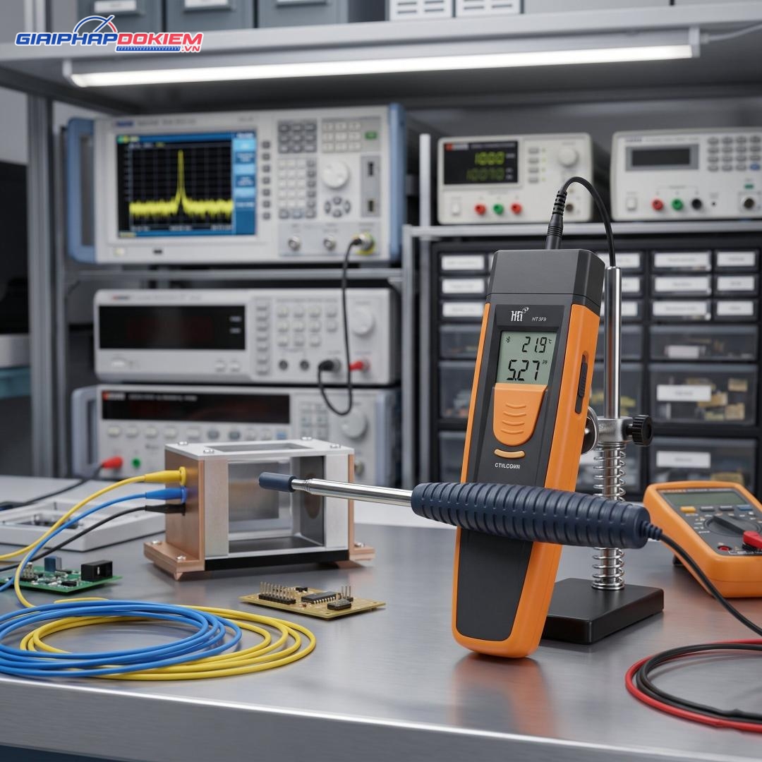 Máy đo nhiệt độ Bluetooth CFM / CMM HTI HT-833 5 Máy đo nhiệt độ Bluetooth CFM / CMM HTI HT-833