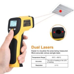 Máy đo nhiệt độ hồng ngoại bằng tia laser kép HTI HT-817/818/819
