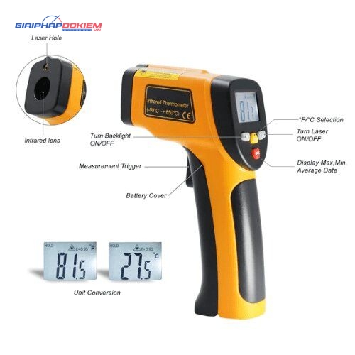 Máy đo nhiệt độ hồng ngoại HTI HT-812/816 8 Máy đo nhiệt độ hồng ngoại HTI HT-812/816