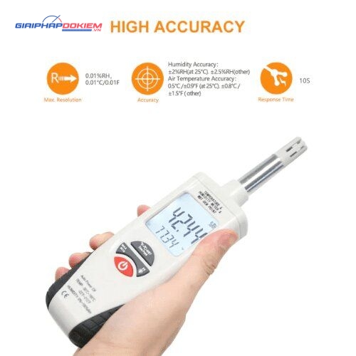 Máy đo nhiệt độ và độ ẩm Hti HT-350 (Độ chính xác cao, màn hình LCD lớn) 8 Máy đo nhiệt độ và độ ẩm Hti HT-350 (Độ chính xác cao, màn hình LCD lớn)