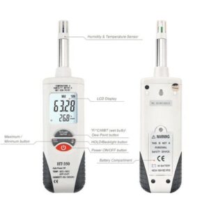 Máy đo nhiệt độ và độ ẩm Hti HT-350 (Độ chính xác cao, màn hình LCD lớn)