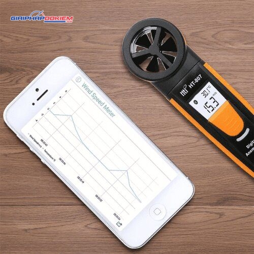 Máy đo tốc độ gió Bluetooth HTI HT-807 6 Máy đo tốc độ gió Bluetooth HTI HT-807