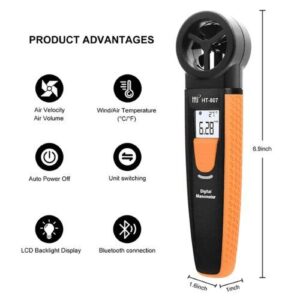 Máy đo tốc độ gió Bluetooth HTI HT-807
