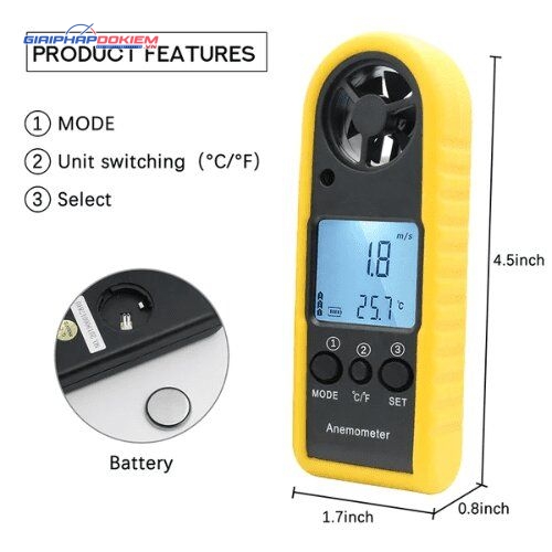 Máy đo tốc độ gió cầm tay HTI HT-383 4 Máy đo tốc độ gió cầm tay HTI HT-383
