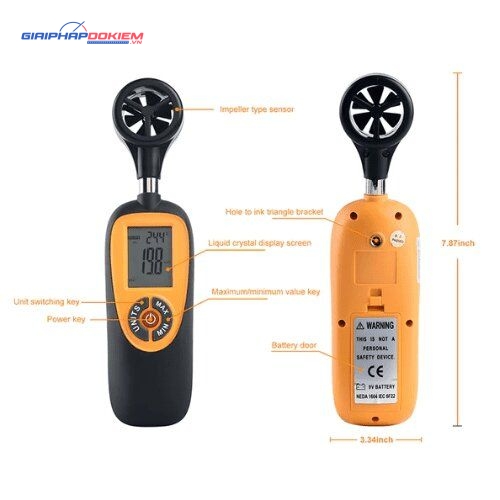 Máy đo tốc độ gió kỹ thuật số HTI HT-91 9 Máy đo tốc độ gió kỹ thuật số HTI HT-91