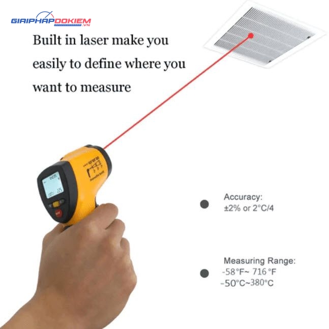 Súng đo nhiệt độ không tiếp xúc Hti HT-88A/88C 5 Súng đo nhiệt độ không tiếp xúc Hti HT-88A/88C