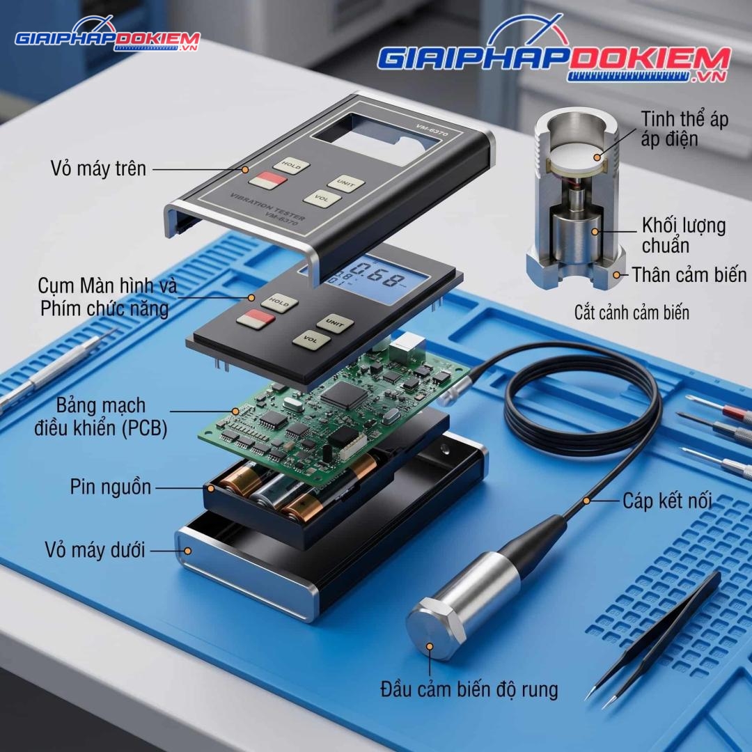 Cấu tạo của máy đo độ rung