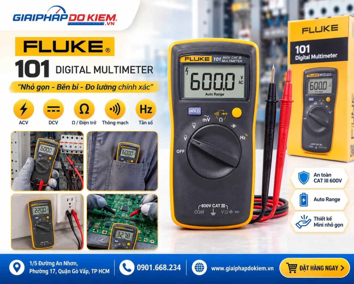 Top 10 Đồng Hồ Vạn Năng Mini Thông Dụng Nhất Kèm Báo Giá 35 Đồng hồ vạn năng mini Fluke 101
