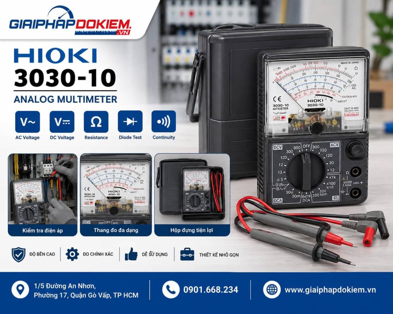 Top 10 Đồng Hồ Vạn Năng Mini Thông Dụng Nhất Kèm Báo Giá 41 Đồng hồ vạn năng mini Hioki 3030-10
